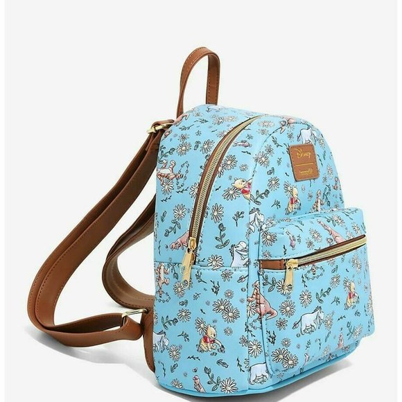 Loungefly Disney Winnie The Pooh Mini Backpack Characters Daisies Floral Bag - Picture 2 of 4